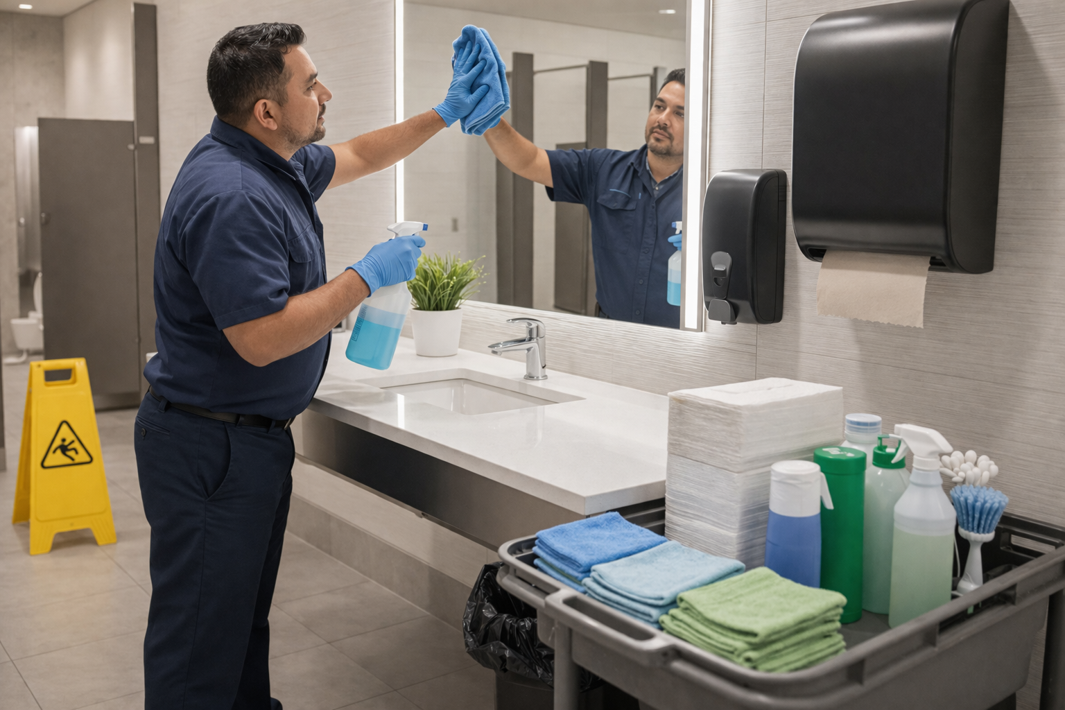 Sanitation and compliance readiness certified cleaning supplies dispensers and safety systems
